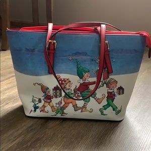 Christmas handbag with matching wallet